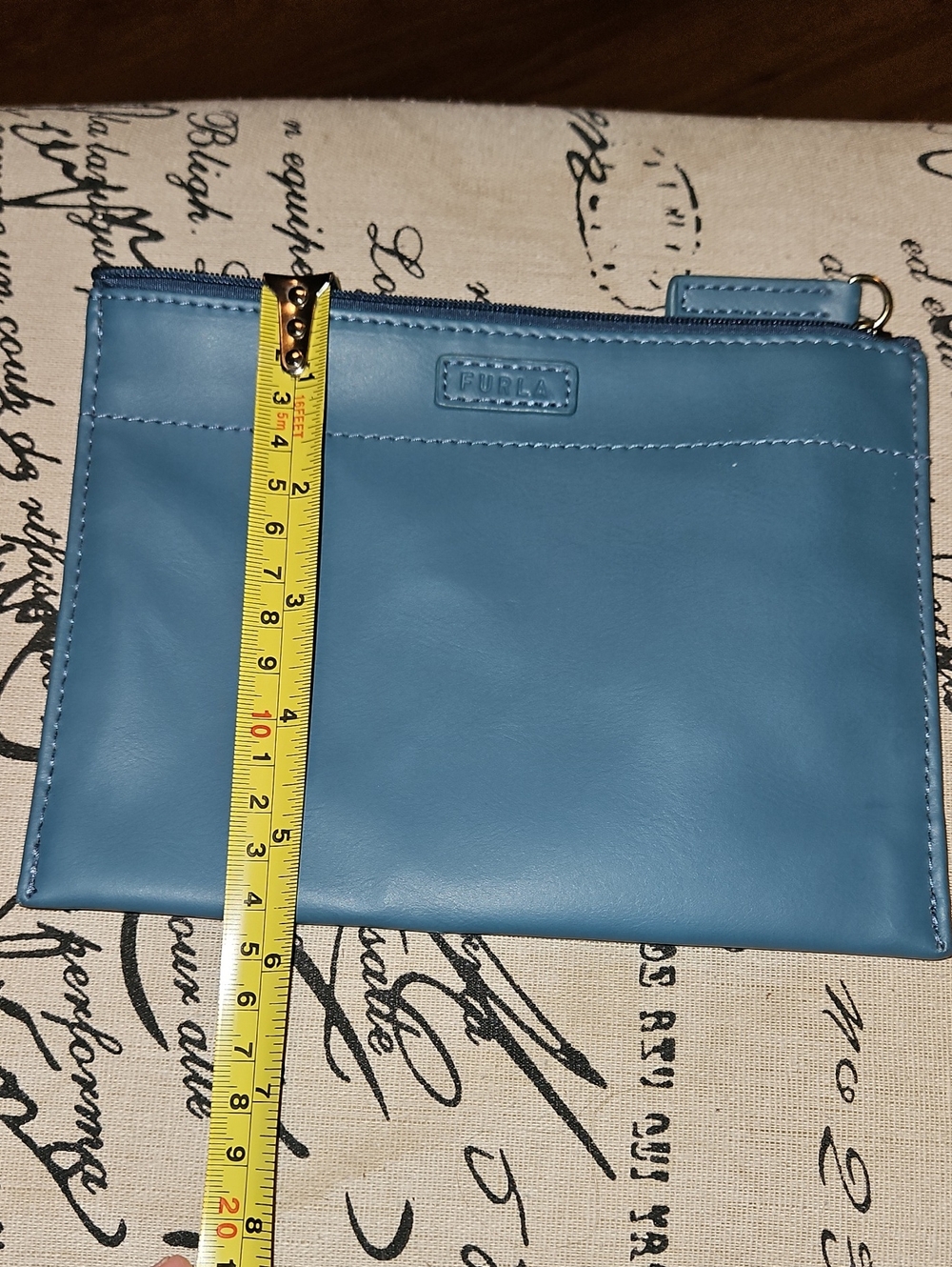 Furla Eva Air Blue Leather Wristlet Pouch - Unbranded
